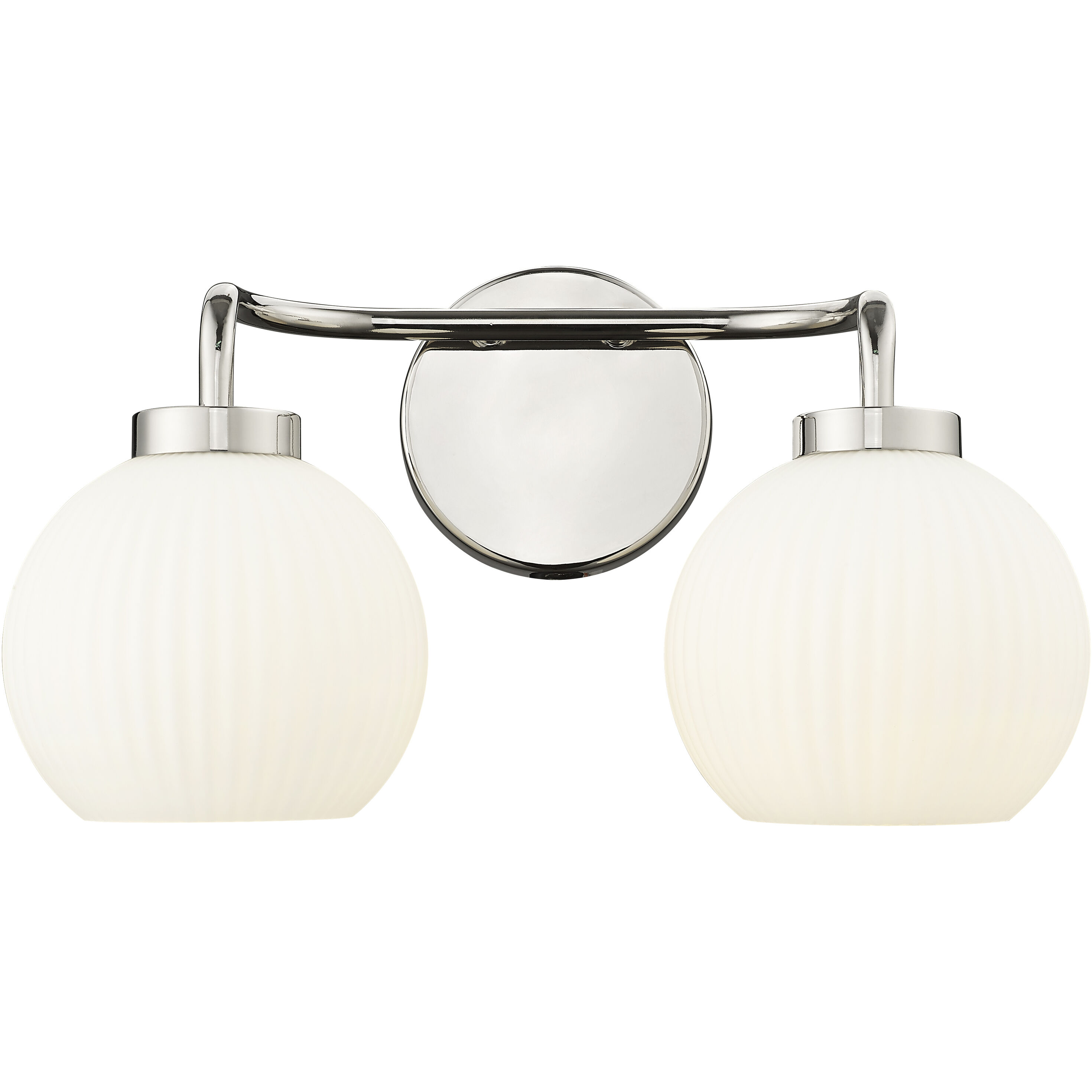 Oprah 2 Light 15 inch Polished Nickel Bathroom Vanity Light Wall Light